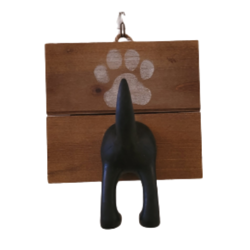 Dog tail hooks wall mounted leash holder