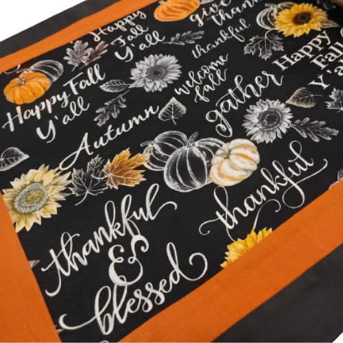 Fall Table Runner Pumpkins Maple Leaves Farmhouse Decorative Table Decoration