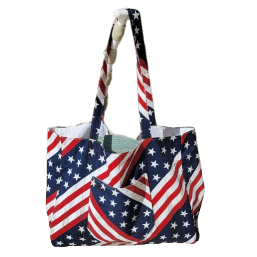 American Flag Tote Bag Stars and Stripes Beach Bag