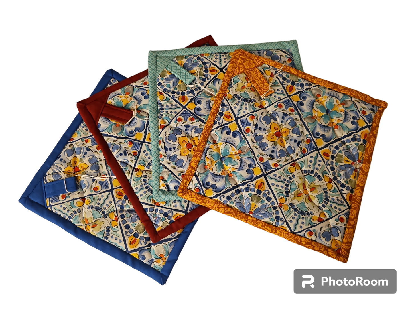 Pot Holders Set of Four - Mediterranean